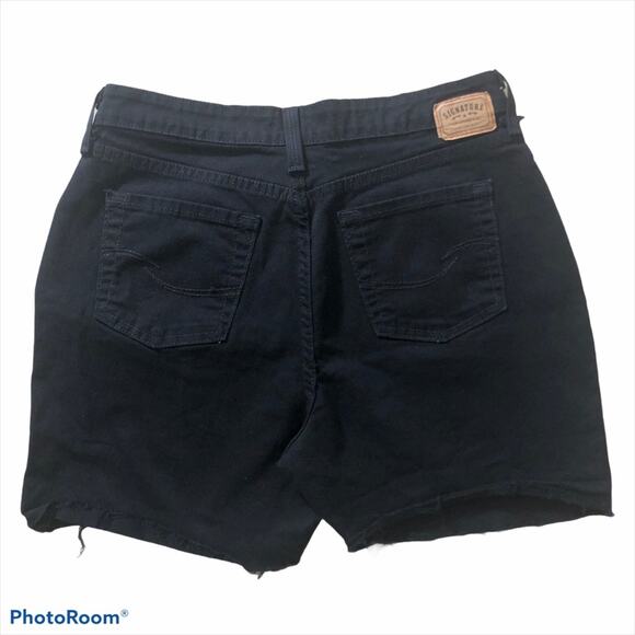 Levi’s Signature black midrise cut off Raw Hem denim shorts 12 - Picture 8 of 8